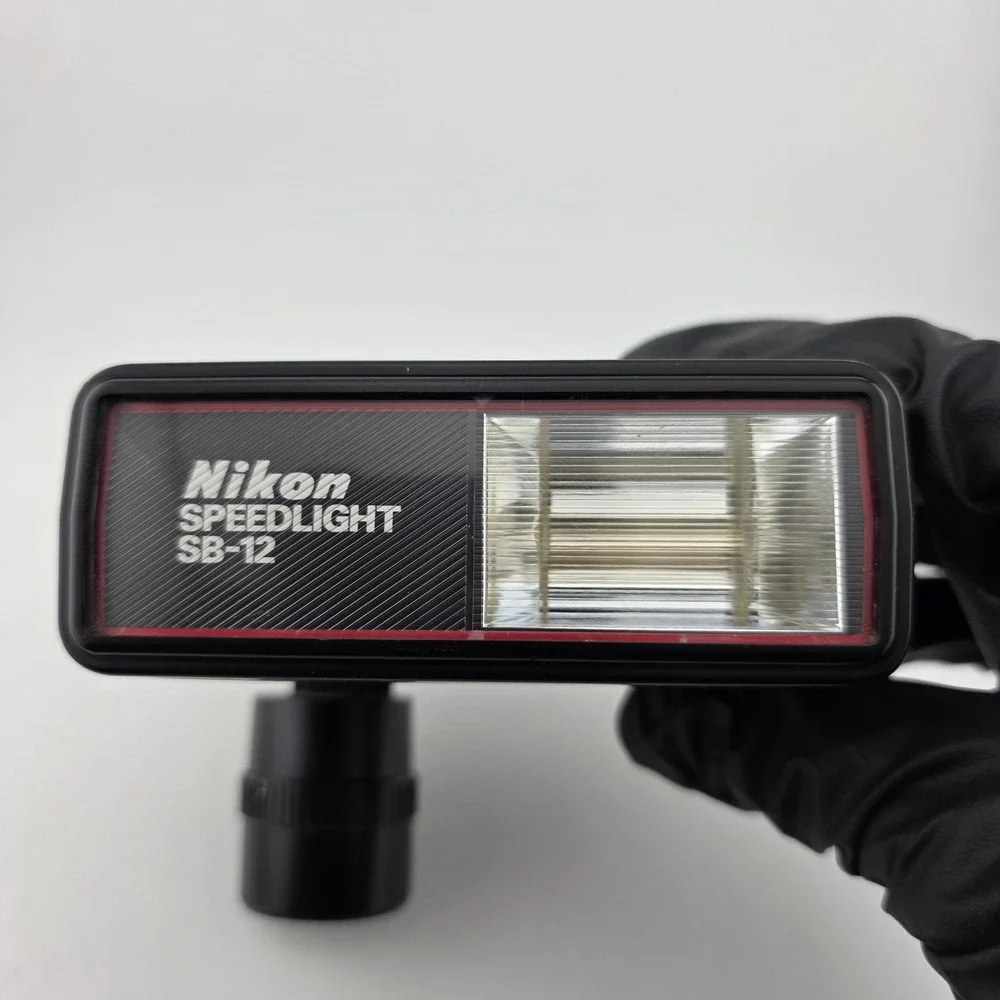 Nikon Speedlight SB-12 Flash Vintage Nikon Case Japan SS-7 Untested Compact Tool